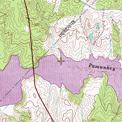Topographic Map of Dickersons Point, VA
