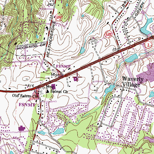 Topographic Map of Fredericksburg Nursing Home, VA