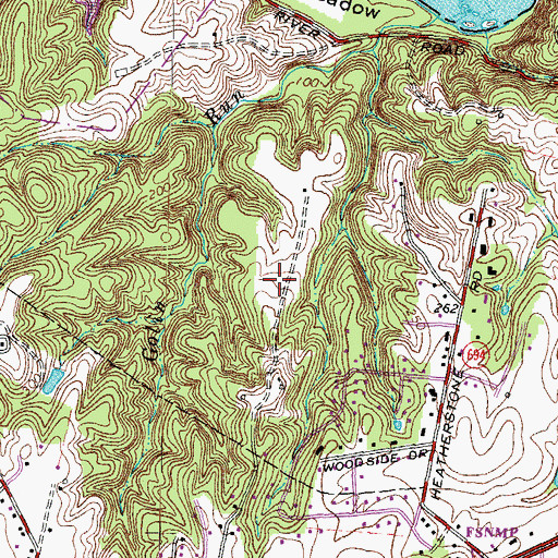 Topographic Map of Heritage Free Will Baptist Church, VA