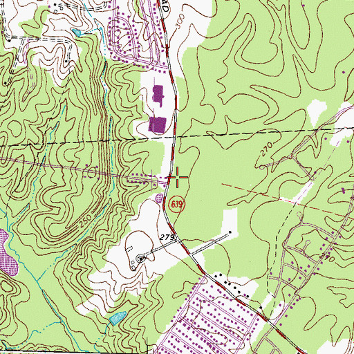 Topographic Map of Immanuel Baptist Church, VA