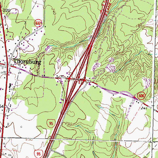Topographic Map of Interchange 118, VA