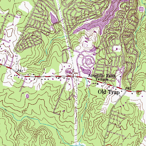Topographic Map of Kingdom Hall of Jehovahs Witnesses, VA