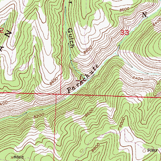 Topographic Map of Timber Gulch, CO