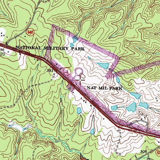 Topographic Map of Laurel Hill Memorial Park, VA