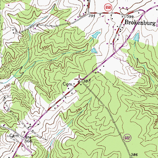 Topographic Map of Lebanon Church (historical), VA