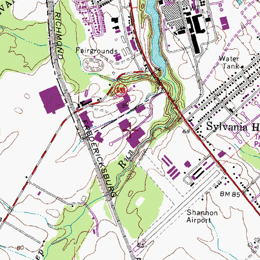 Topographic Map of Lee Hill Industrial Park, VA