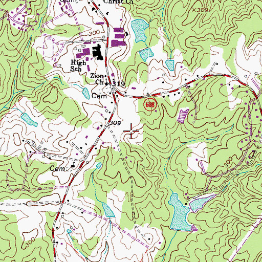 Topographic Map of Marshall Park, VA