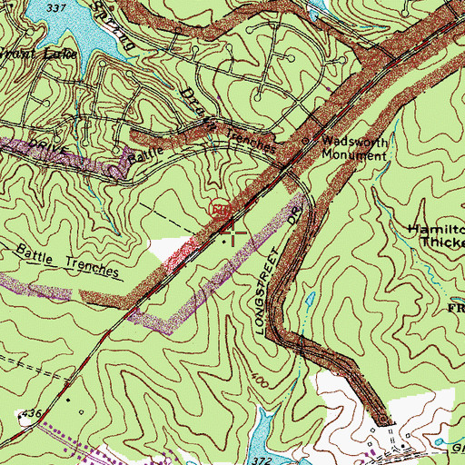 Topographic Map of Parker School (historical), VA