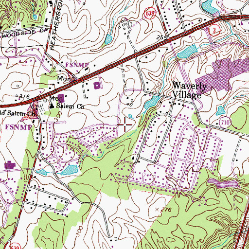 Topographic Map of Peace United Methodist Church, VA