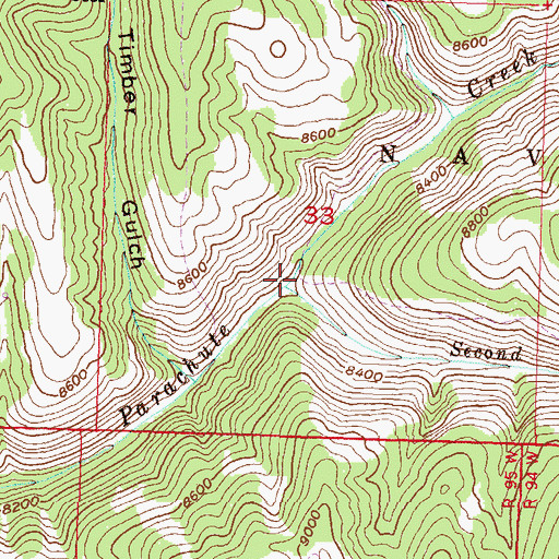 Topographic Map of Second Anvil Creek, CO