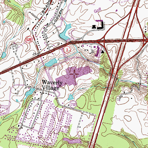 Topographic Map of Spotsylvania Mall Shopping Center, VA