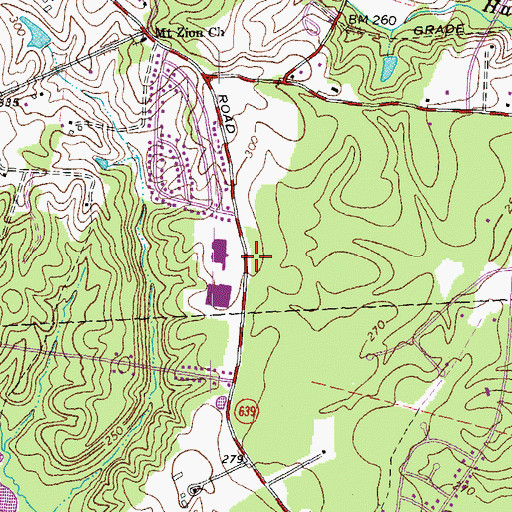 Topographic Map of Spotsylvania Presbyterian Church, VA