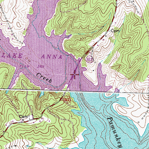 Topographic Map of Stubbs Bridge, VA