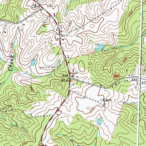 Topographic Map of Andrews Tavern, VA