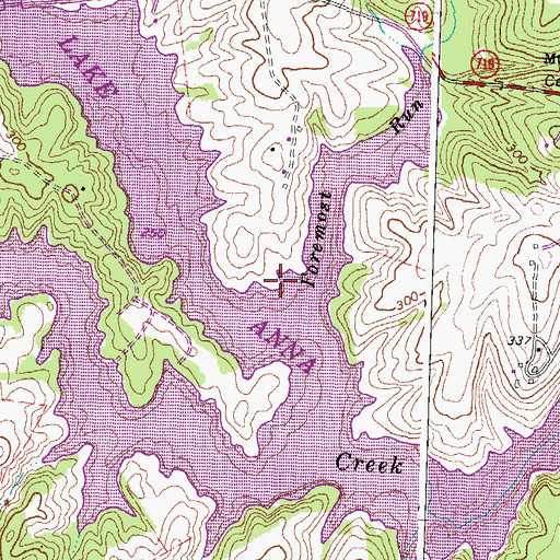 Topographic Map of Bakers Point, VA