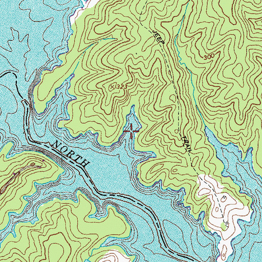 Topographic Map of Bohemian Bay, VA