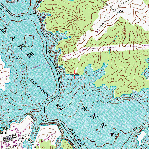 Topographic Map of Boggs Point, VA