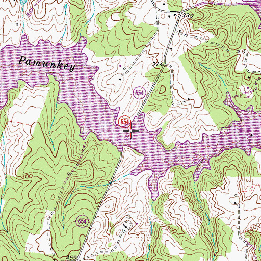 Topographic Map of Graftons Bridge, VA