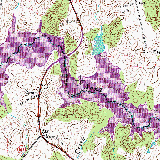 Topographic Map of Harris Point, VA