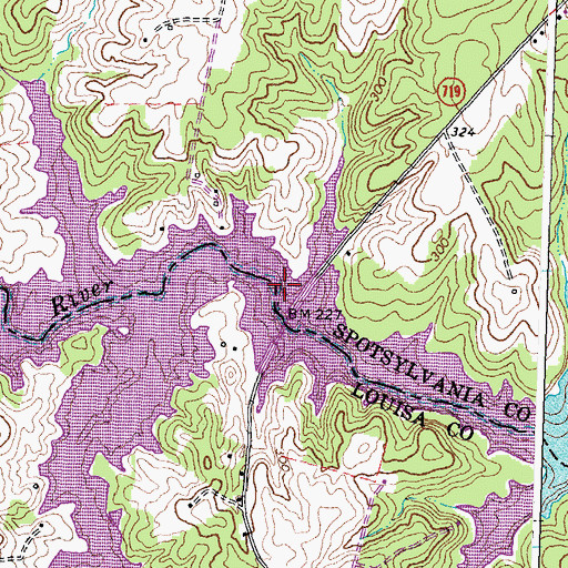 Topographic Map of Holladay Mill Dam (historical), VA