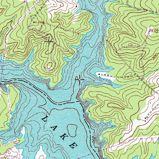 Topographic Map of Joeys Creek, VA