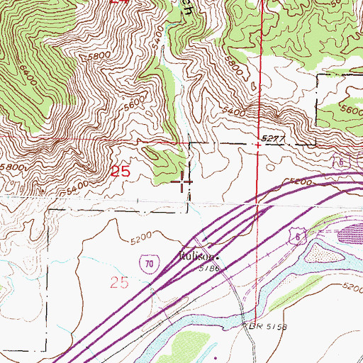 Topographic Map of Balzac Gulch, CO
