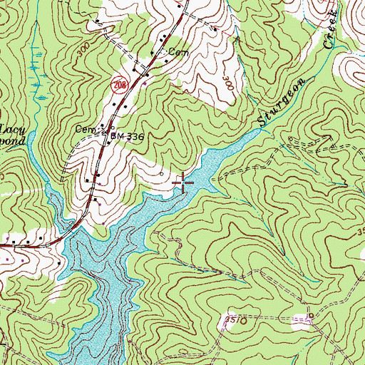 Topographic Map of Rocky Branch Marina, VA