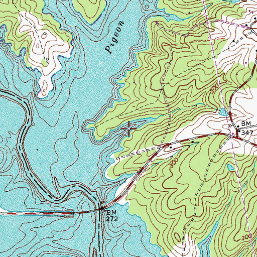 Topographic Map of Shaffers Cove, VA