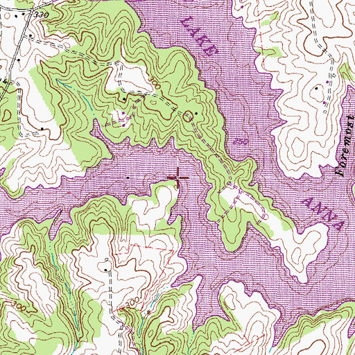 Topographic Map of Simms Point, VA