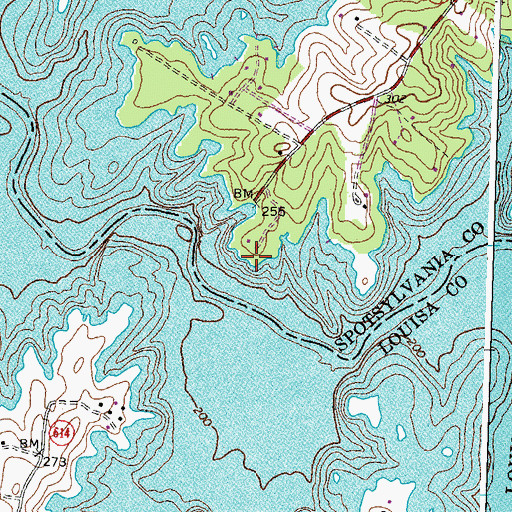 Topographic Map of Smiths Point, VA