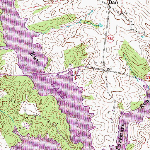 Topographic Map of Sullivans Landing, VA