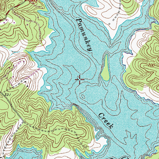 Topographic Map of Tommys Branch, VA