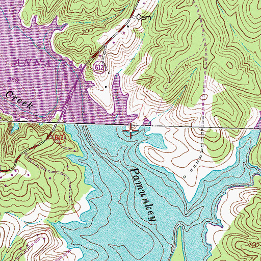 Topographic Map of Ware Point, VA
