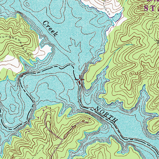 Topographic Map of Wingfields Ford (historical), VA