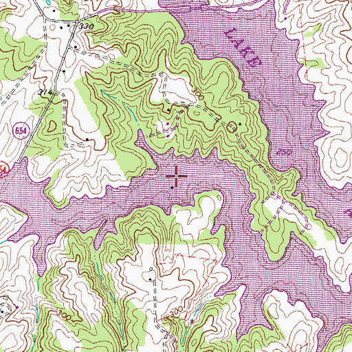 Topographic Map of Woodside Branch, VA