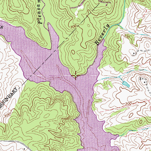 Topographic Map of Woodville Point, VA