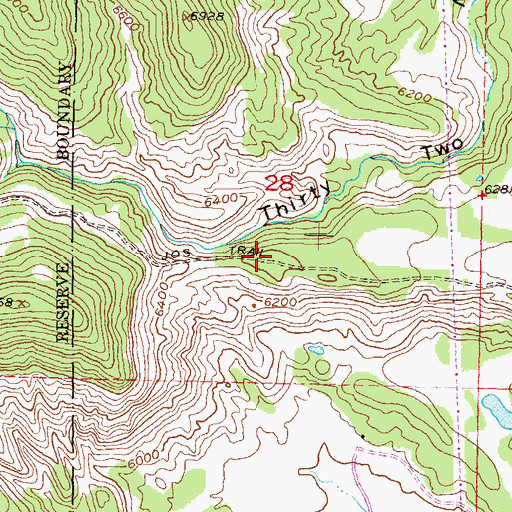 Topographic Map of Hubbard Mesa, CO