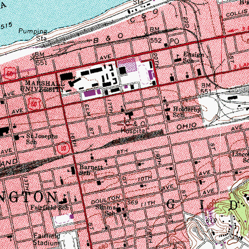 Topographic Map of Holderby Grove (historical), WV