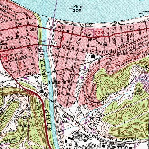 Topographic Map of Thomas Memorial Freewill Baptist Church, WV