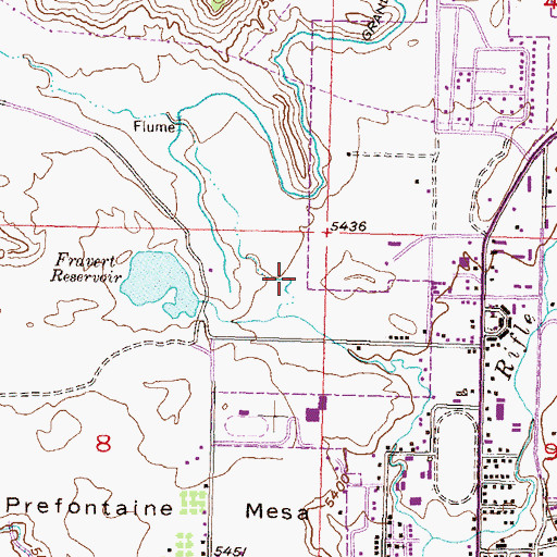 Topographic Map of Hubbard Gulch, CO