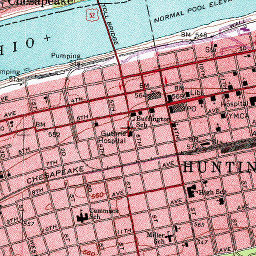 Topographic Map of Christian and Missionary Alliance Church, WV