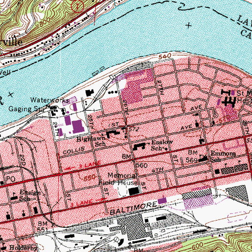 Topographic Map of Church of Christ, WV