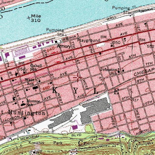 Topographic Map of Foster Memorial Home, WV