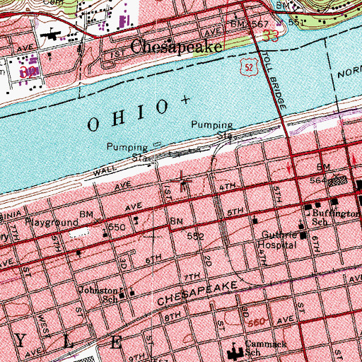 Topographic Map of Kingdom Hall of Jehovahs Witnesses, WV