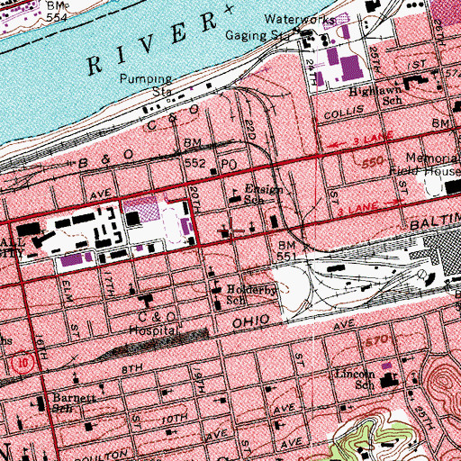 Topographic Map of Otterbein United Methodist Church, WV