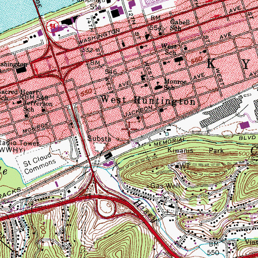 Topographic Map of Pentecostal Church of Christ, WV