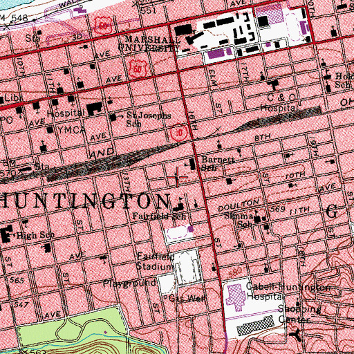 Topographic Map of Saint Peter Claver Roman Catholic Church, WV