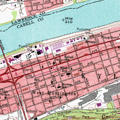 Topographic Map of United Baptist Church, WV