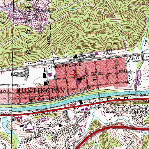 Topographic Map of Altizer, WV
