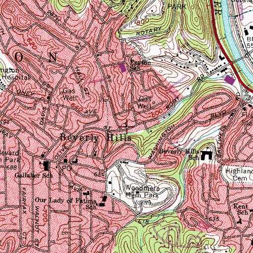 Topographic Map of Christ United Methodist Church, WV